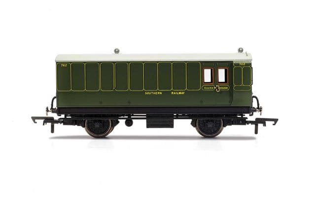 SR, 4 Wheel Coach, Passenger Brake, 762 – Era 3