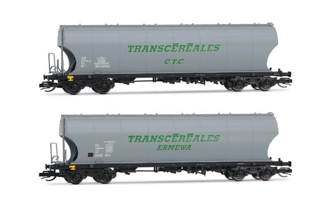 F-SOCO, 2-unit pack cereal 4-axle hopper wagons “Transcéréales”, period V