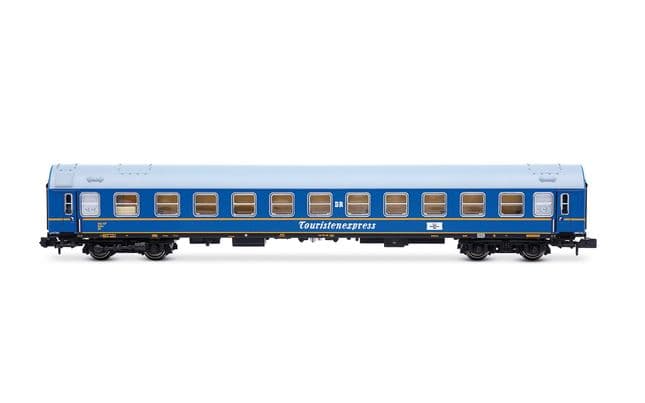 DR, 4-unit set of "Tourex", no. 2/2, consisting of 1 x WR + 1 x SD + 2 x WLAB, blue livery, ep. III