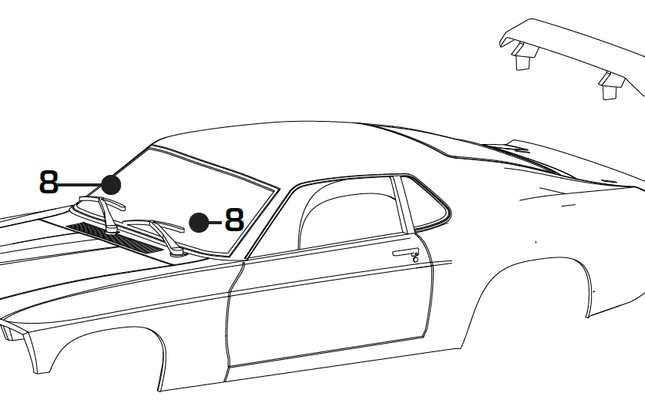 Accessory pack, ASSY BAG WIPERS SPOILER C4176