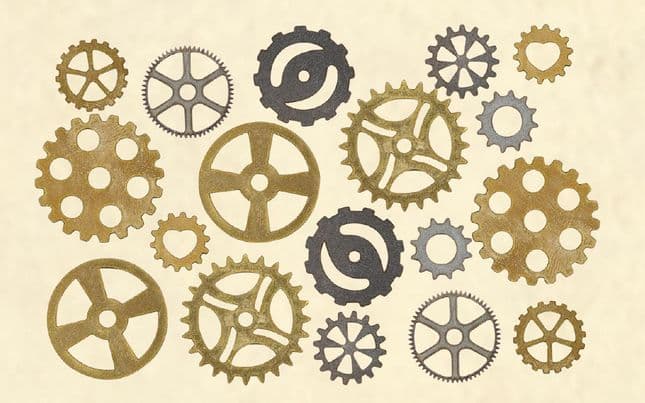 Steampunk Clock Cogs Pack