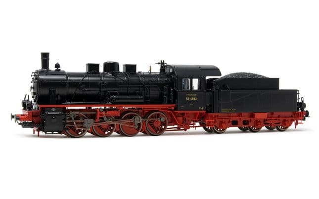 DRG, steam locomotive class 55.25 (ex Pr. G 8.1), black/red livery, period II, with DCC-sounddecoder