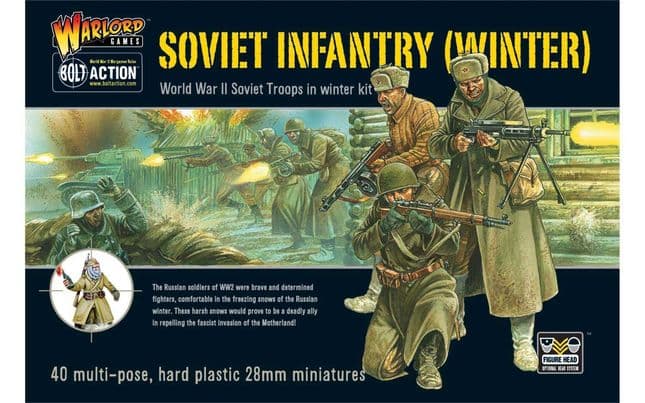 Soviet Infantry Winter Troops 1:56 WWII Military Wargaming Figures Plastic Model Kit