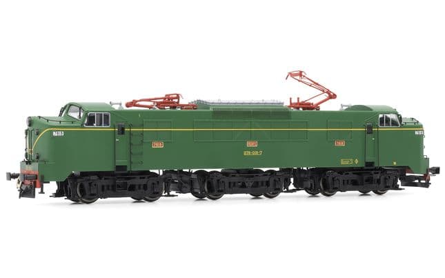 RENFE, locomotora electrica 278-018-7, decoración verde/amarillo, ép. IV, con decoder de sonido