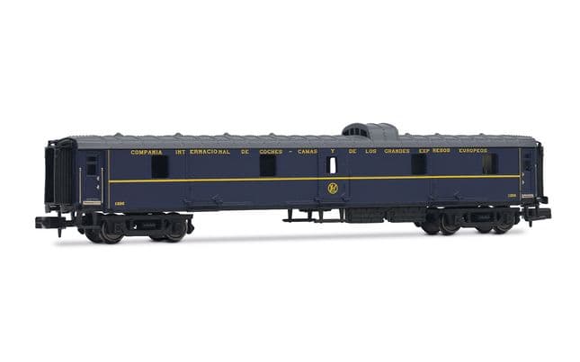 CIWL, 3-tlg. Zugset „Sud-Express", Set 1/2, bestehend aus 1 x DD3 + 1 x AA 5000 in Grün mit Faltenbälgen + 1 x WL, Ep. III-IV