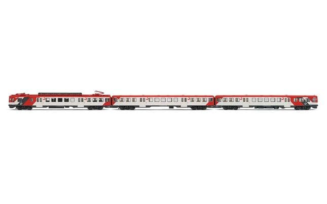 RENFE, set de 3 unidades, automotor eléctrico serie 440, decoración “Cercanías”, ép. V-VI