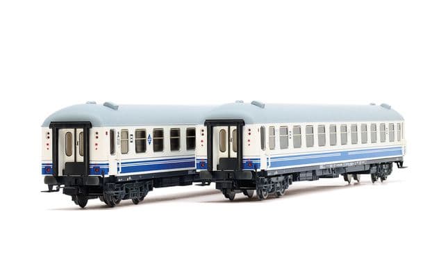 RENFE, set de 2 coches «Estrella Rías Bajas», Bc10x-12600 literas, decoración «Largo Recorrido»