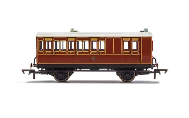 LB&amp;SCR, 4 Wheel Coach, Brake 3rd Class, 941 - Era 2