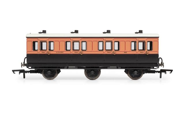 LSWR, 6 Wheel Coach, 1st Class, 490 - Era 2