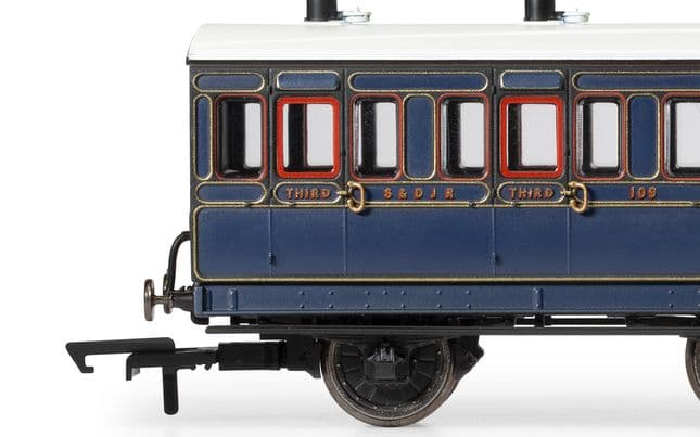 S&amp;DJR, 6 Wheel Coach, 3rd Class, 109 - Era 2