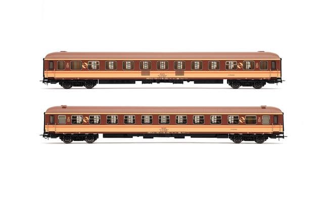 RENFE, set de 2 coches «Estrella Bahía de Cádiz», Bc10x-12600 literas, decoración Estrella