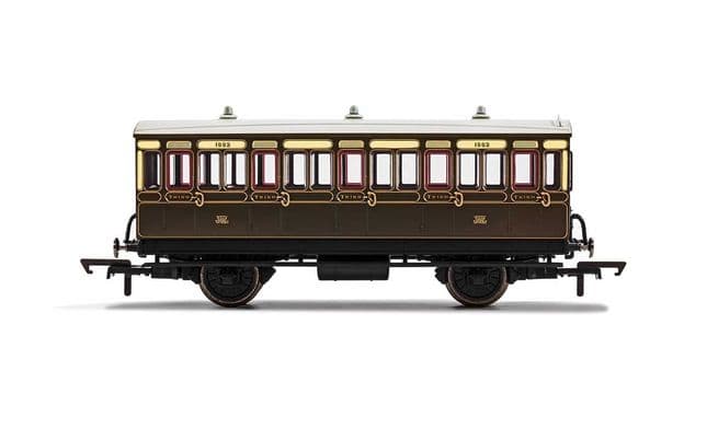 GWR, 4 Wheel Coach, 3rd Class, 1882 - Era 2/3