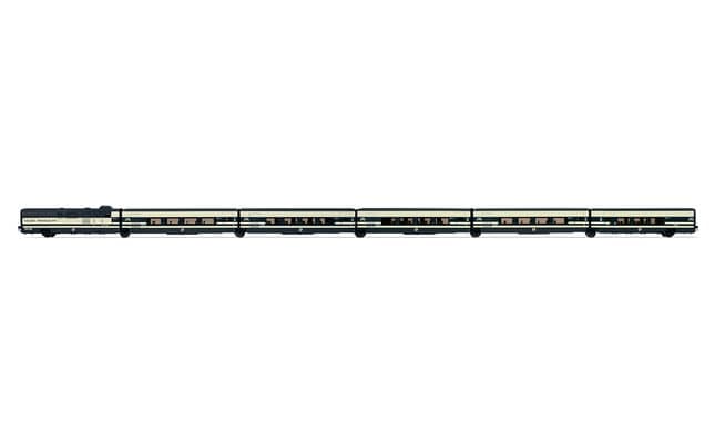 RENFE, Talgo Pendular, set de 6 coches, versíon original azul/beige, ép. IV