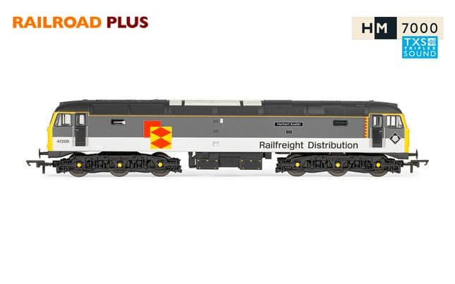 RailRoad Plus BR Railfreight, Class 47, Co-Co, 47188 - Era 8 (Sound Fitted)