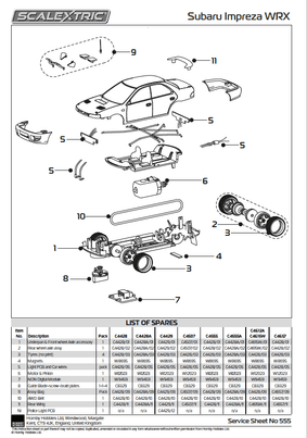 Scalextric Subaru Impreza WRX Edición Police – Coche De Carreras De Ranura Escala 1:32, Con Luces Frontales Y Traseras, Compatible Con ARC Y Digital