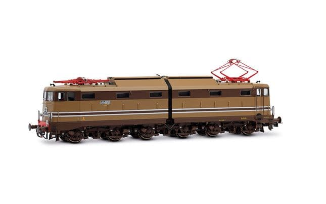 FS, 6-axle electric locomotive E.645 2nd series, aluminium stripes, brown bogies, large steps, ep. IV, with BLE sound decoder