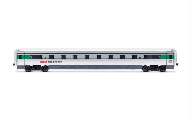 FFS, set base di 4 unità, treno ad alta velocità ad assetto variabile ETR 470, livrea argento con strisce blu, ep. V