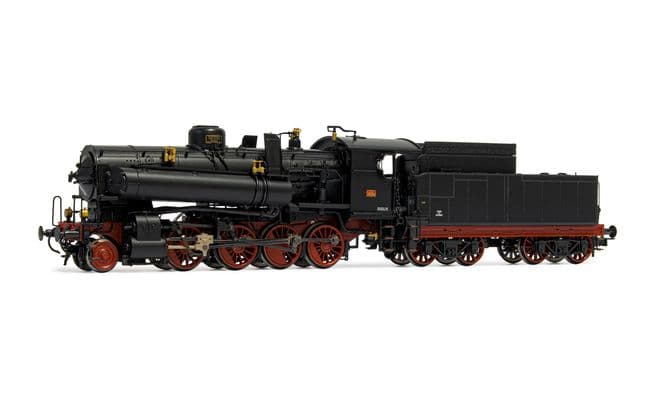 FS, steam locomotive Gr. 743 390, electric lamps, tender 2’2’ t22 with bogies, period III-IV, with DCC-sounddecoder