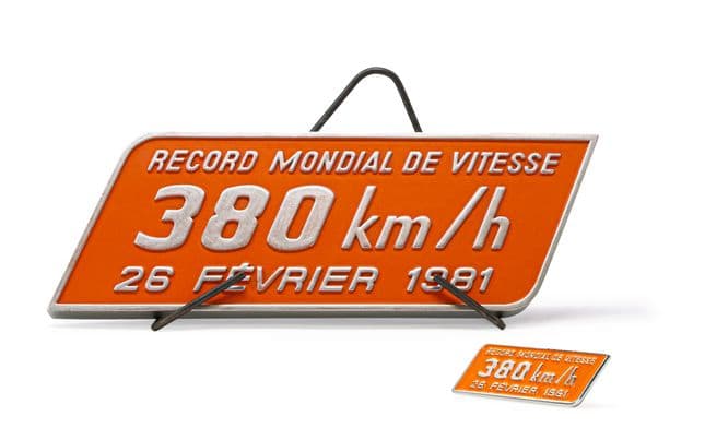 SNCF, coffret de 4 unités, TGV Sud-Est, livrée orange, ép. IV - "Record du Monde 26 Février 1981, 380 km/h"