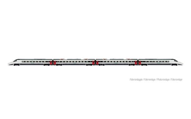 FS Trenitalia, 4-tlg. Grundset des Hochgeschwindigkeitszug ETR 610 in neuer EuroCity-Farbgebung