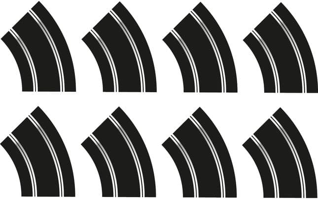 Scalextric R2 Curves (x8) Track Extension Pack