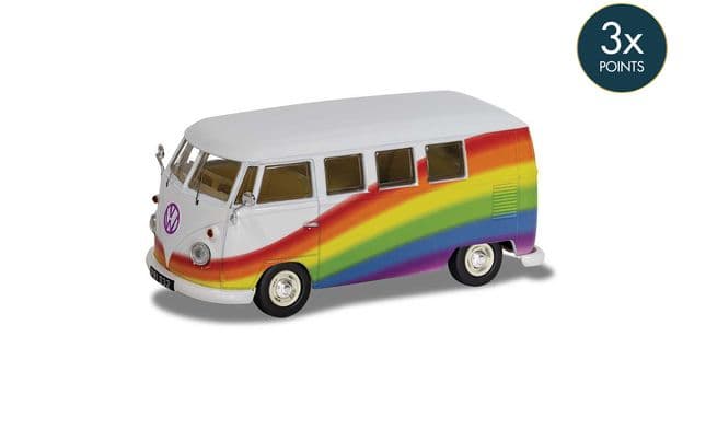 Volkswagen Campervan Peace Love and Rainbows