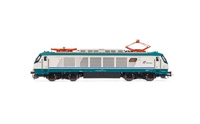 FS, electric locomotive E 402A, XMPR livery, with front electric couplers for the control coach doors, period VI, with DCC-decoder