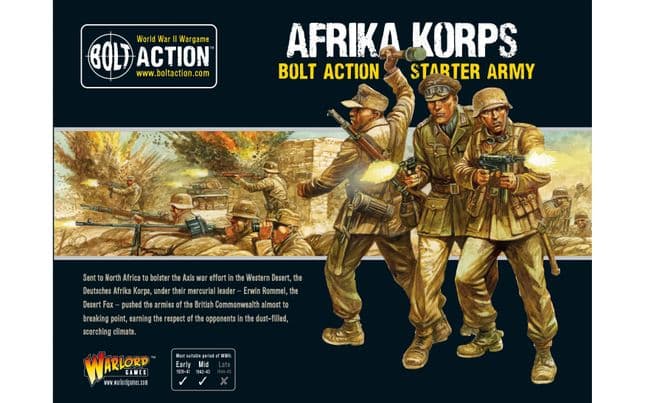 Afrika Korps German Grenadiers Western Desert Starter Army Pack 1:56 WWII Military Warlord Games Plastic Model Kits