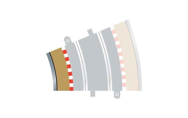 Radius 3 Curve Inner Borders 22.5° x 4