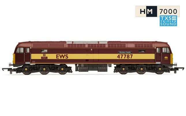 RailRoad: EWS - Class 47 - 'Windsor Castle' 47787 (DCC Sound Fitted)
