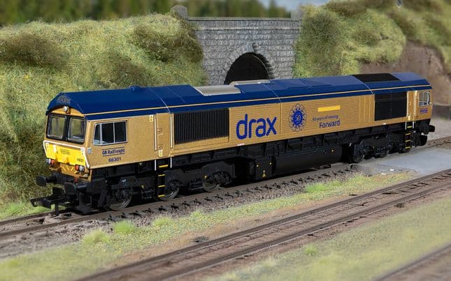 RailRoad: GB Railfreight - Class 66 - 66301 ‘Drax Power Station 50’ - Gold Livery (Drax 50th Anniversary)