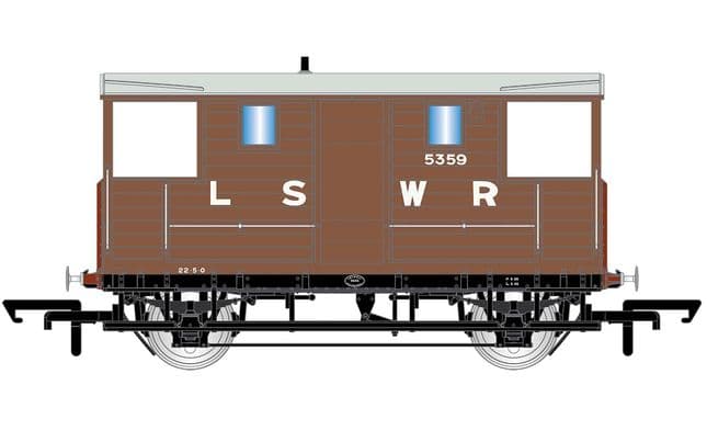 LSWR, 20T 'New Van' Goods Brake Van, 9646 - Era 2