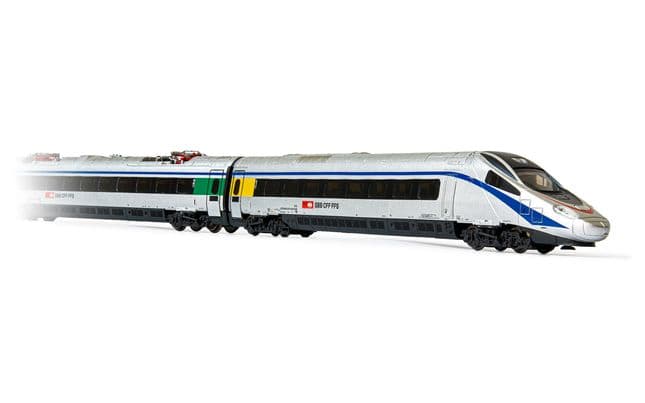 SBB, 4-unit base set EMU class ETR 610, ”Cisalpino”-livery, period VI