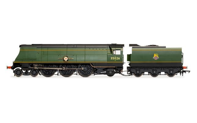 Hornby Dublo: BR, Merchant Navy Class, 4-6-2, 35026 'Lamport &amp; Holt' - Era 4