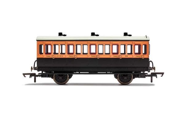 LSWR 4 Wheel Coach 3rd Class Fitted Lights 308 Era 2