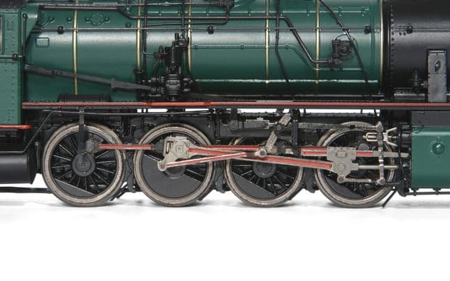 SNCB/NMBS, steam locomotive class 81, 3-dome symetrical boiler, dark green livery, period III