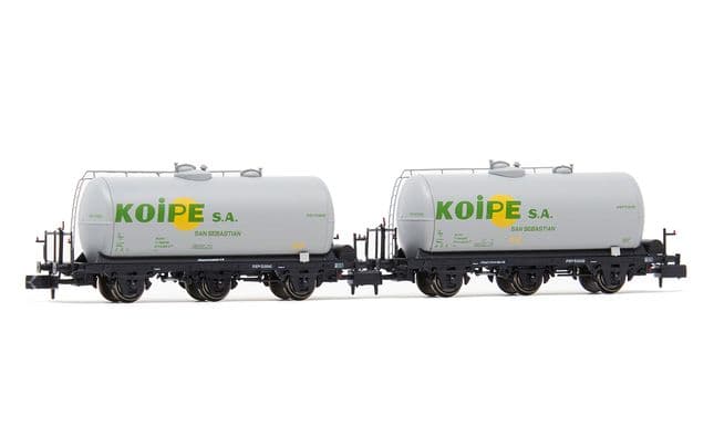 RENFE, 2-unit pack of 3-axle tank wagons, Koype livery, ep. IV