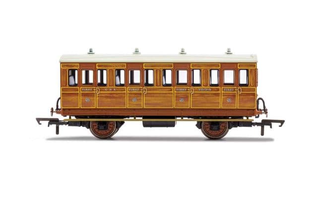 GNR, 4 Wheel Coach, 1st Class, Fitted Lights, 1534 - Era 2