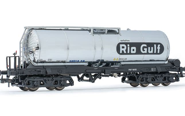 Renfe, Wagon Tanque de 4 ejes "Saltre / Rio Gulf" Cromo Liferia, Período III