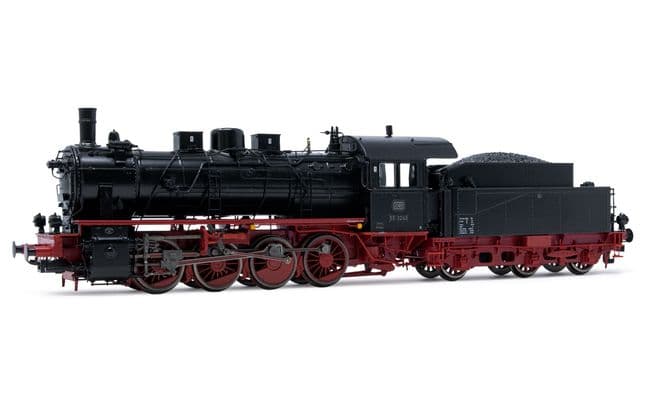 DB, steam locomotive class 55.25 (ex Pr. G 8.1), black/red livery, period III