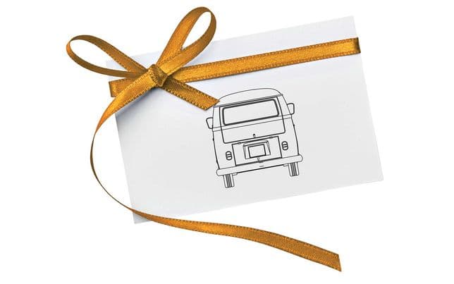 Carte de voeux x 15 -Joyeux Anniversaire combi van- Réf DA014 | les