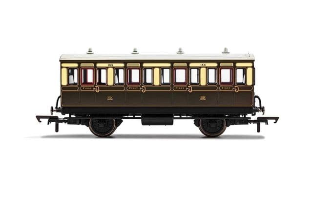 GWR, 4 Wheel Coach, 1st Class, 143 - Era 2/3