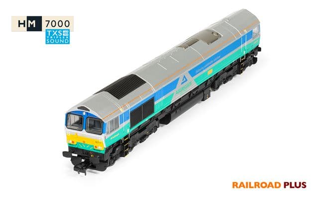 RailRoad Plus: Class 66 - Aggregates Industries - 66711 'Sence' (DCC Sound Fitted)