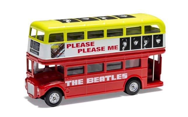 The Beatles - Set of 5 Album Cover London Bus models PLUS Yellow Submarine