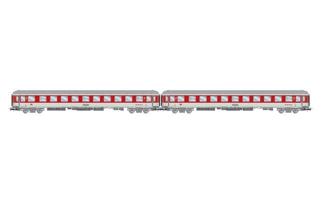 DB Nachtzug, 2-unit set of couchettes Bvcmz248, white/red livery, ep. V