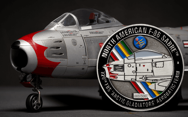 North American F-86F Sabre + Collectors Coin