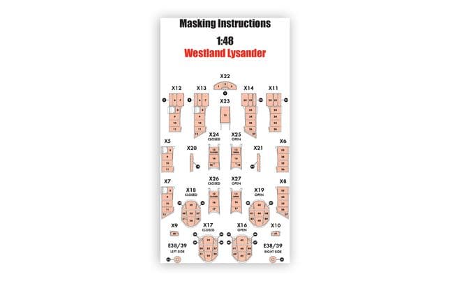 Masking Set - Westland Lysander (A07116)