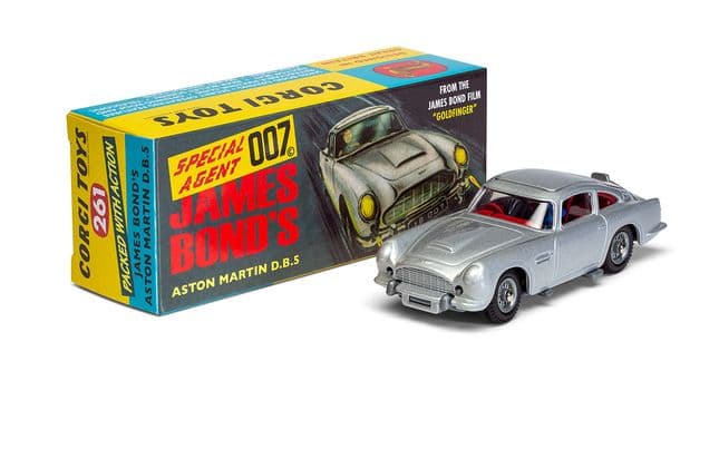 Corgi Toys 261 - Original James Bond Aston Martin DB5 (Reissue, Silver)