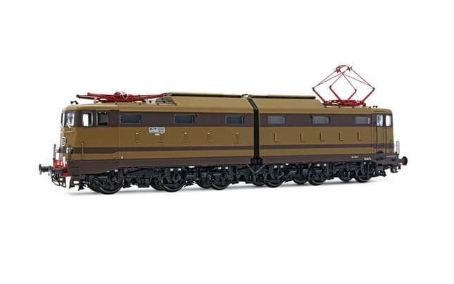 FS, electric locomotive E.645, 2nd series, original front windows, castano/isabella livery, period IV-V, with DCC-sounddecoder