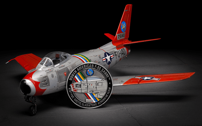 North American F-86F Sabre + Collectors Coin